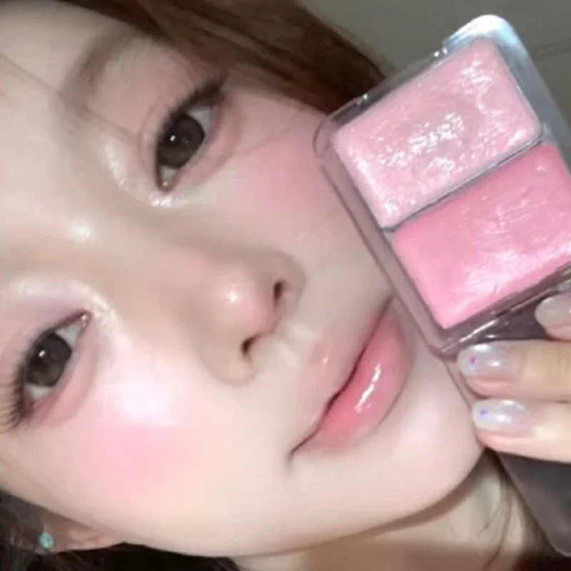 Two-color Water-light Blush Cream Natural Long Lasting Easy To Color Moisturizing High Gloss Blusher Face Korean Makeup Cosmetic