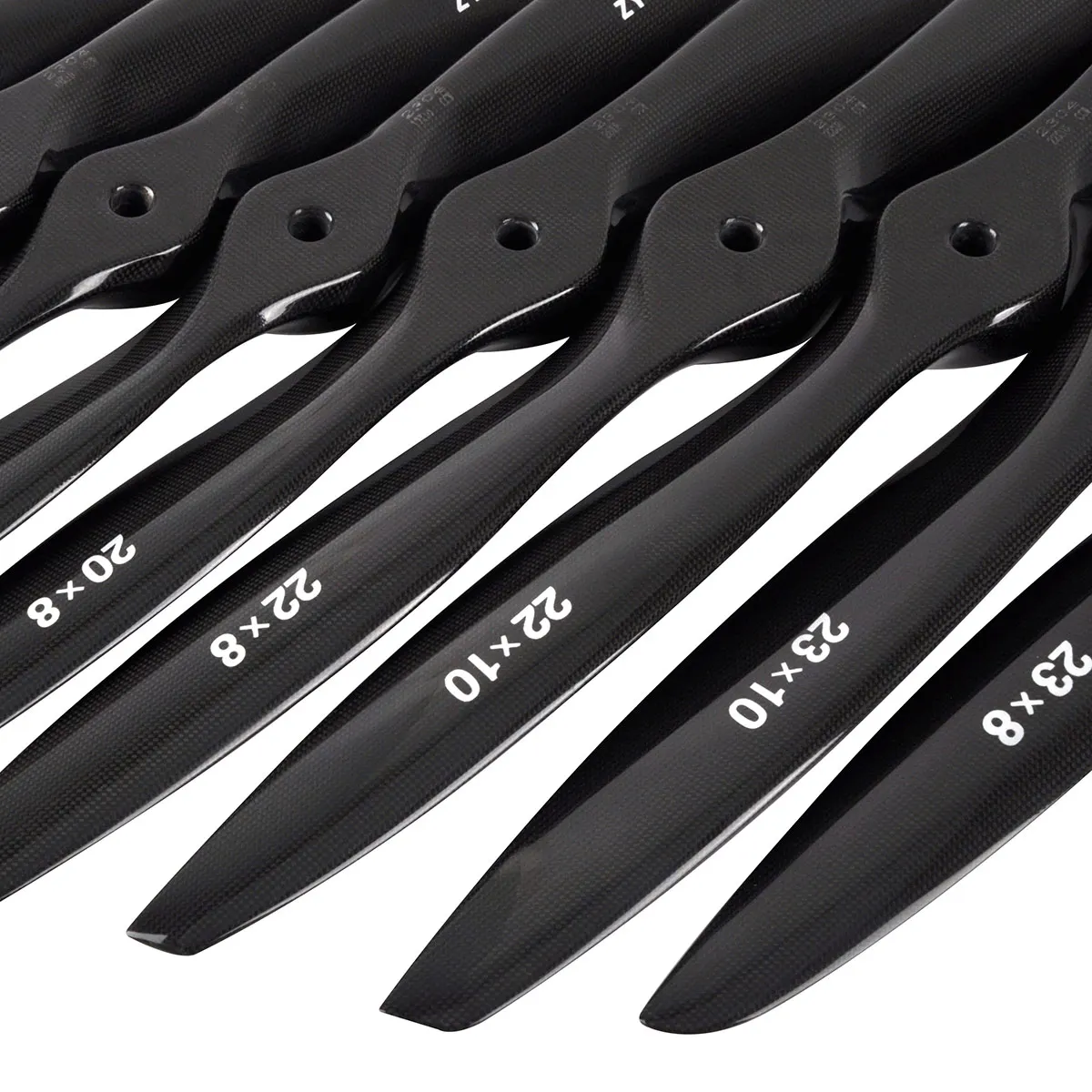 Carbon Fiber Propeller 16X08 17X08 18x08 19X10 20X10 22X10 for RC Gas Model Airplane