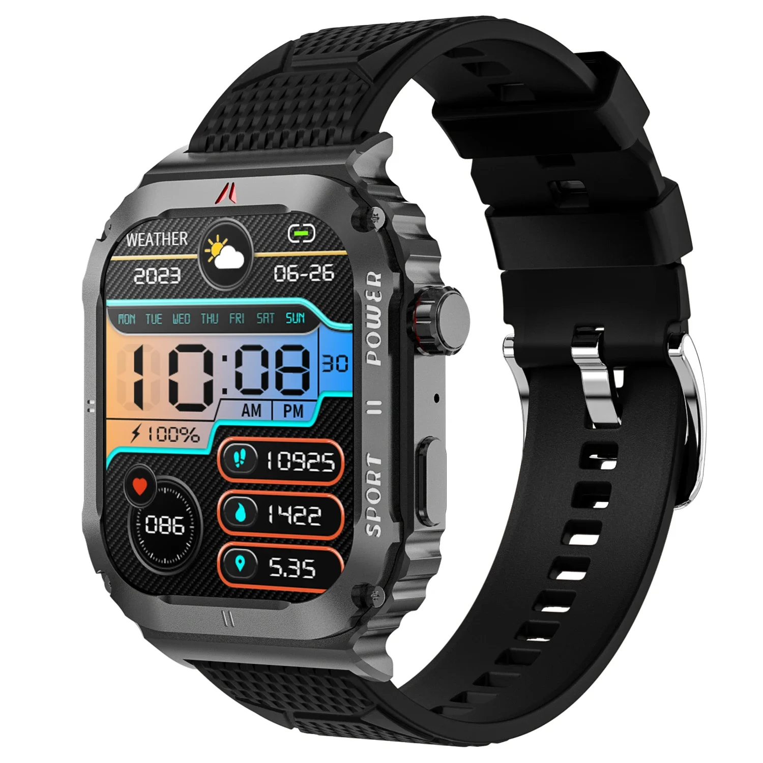 

Men Sports Smart Watch OD3 BT Calling AI Voice Assistant 2.1inch Screen IP68 Waterproof GPS Tracking ECG NFC Smartwatch