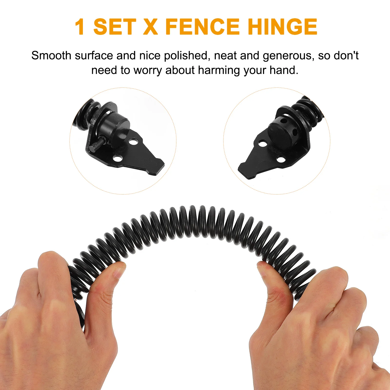 

1 Set Steel Spring Hinges Heavy Duty Outdoor Use For Wooden Box Villa Courtyard Gate Fence Self-Closing Anti-Rust Door