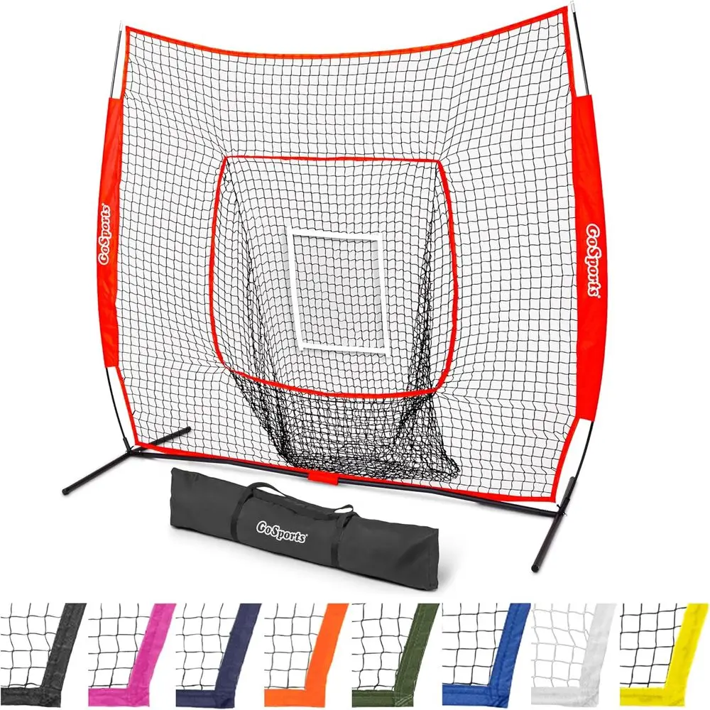 

7 x 7 t Baseball & Sotball - Available in Team Col- Batting & Pitching Net with Strike Zone