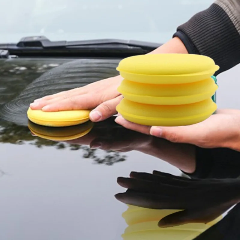 3pcs Car Waxing & Polishing Sponges, High Density Foam Applicator Pads for Detailing & Curing, Car Wash Supplies
