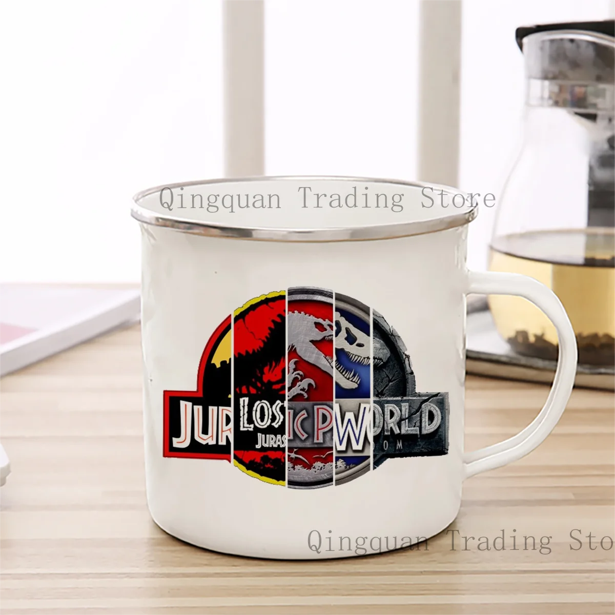 Jurassic Park  Enamelled cup Coffee Mug 11oz Ceramic Coffee Tea Cocoa Cup Handle Tea Drink Cup