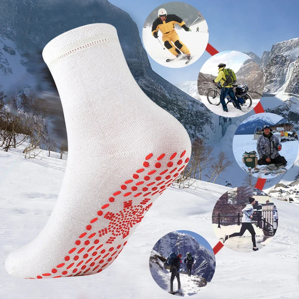 10-1pairs Winter Self-heating Socks Health Care Socks Women Ski Sports Self Heated Massage Man Short Sock Magnetic Therapy Sock