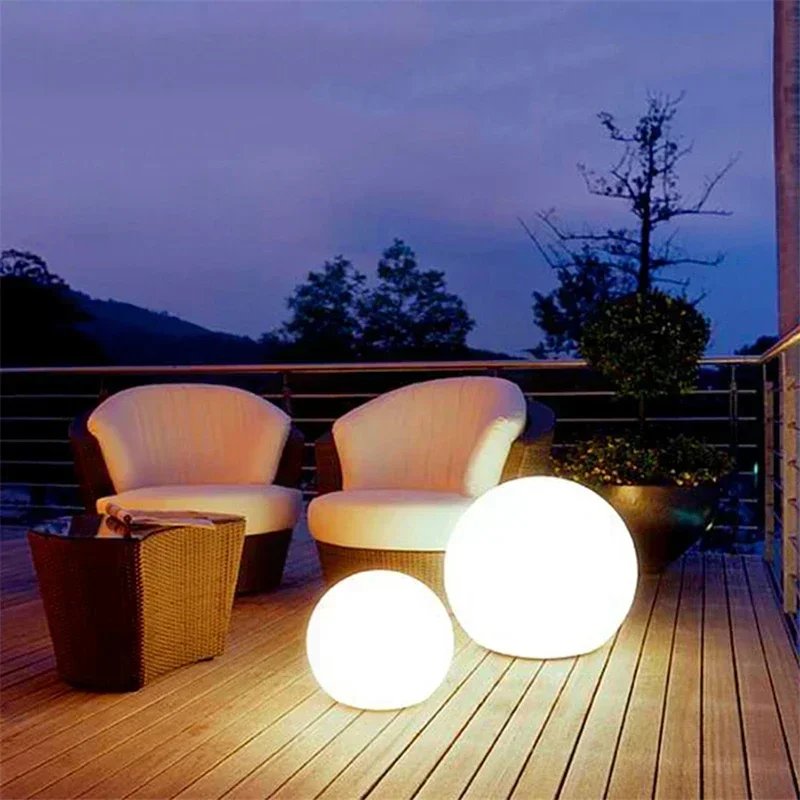 Solar Rechargeable LED Ball Light Color Changing Solar Ground Lamp IP67 Waterproof Outdoor Garden Light for Bar Yard Patio Path