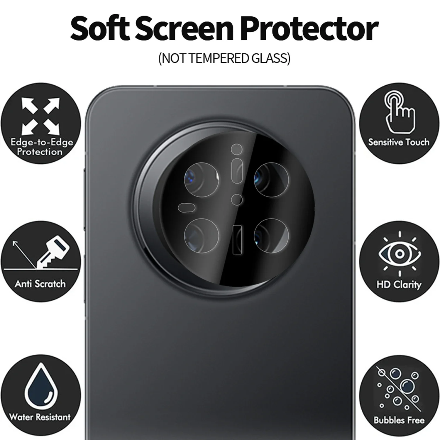 9H Harness Tempered Glass Camera Protectors for Huawei Mate 70/70 Pro Anti-scratch Waterproof Full Coverage Lens Protective Film