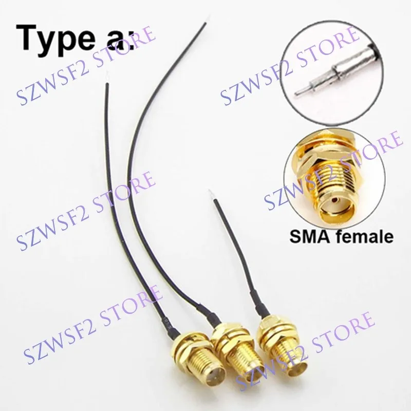 Sma Female External Screw Inner Hole/Inner Pin Solder Header Wifi/4g/5g Coaxial Device Connection Cable 1.13 Wire E2