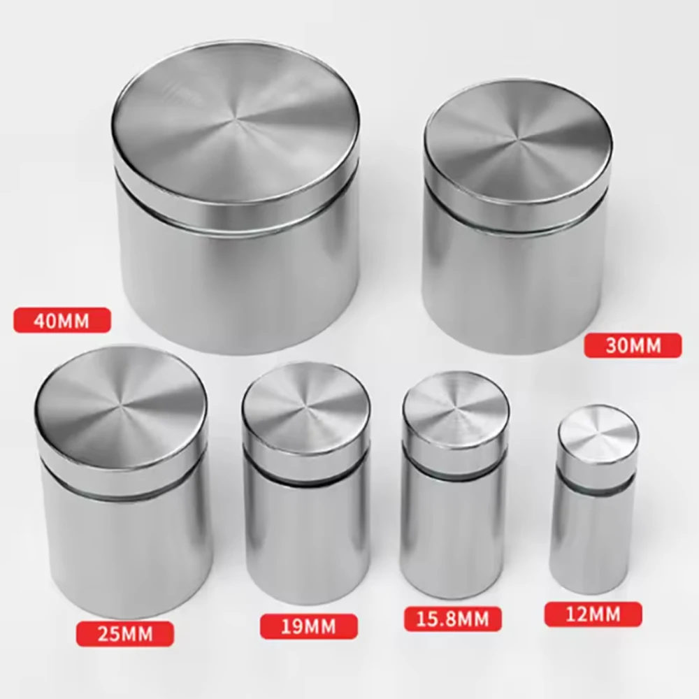 4pcs Billboard Fixing Screw Dia12/16/19/25/30/40mm Stainless Steel Advertising Standoffs Pin Nails Hardware Nail Glass Fasteneri