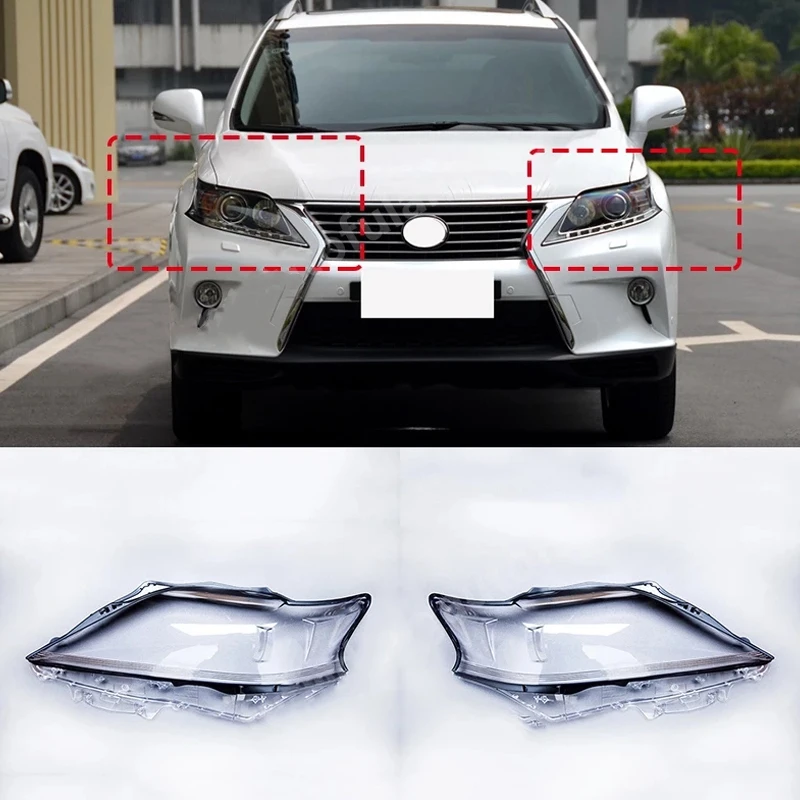 

For LEXUS RX350 RX450H 2013-2015 Head Light Lamp Transparent Glass Lamp Shades Lamp Shell Masks Headlights Cover