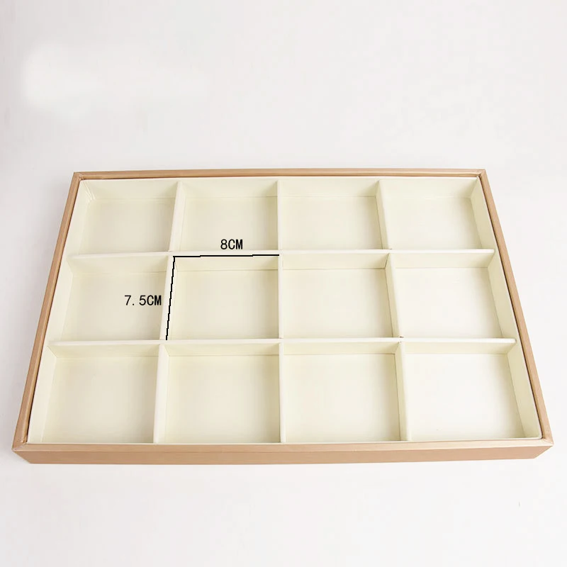 Multi grid Jewelry Counter Display Tray Case Necklace Bracelet Ring Earring Watch Storage Organizer Jewelry Box Drawer Holder