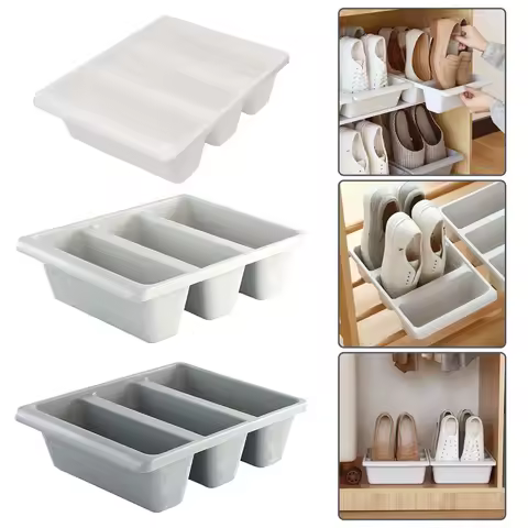 3 Grid Shoe Rack Stand Shelf Holder Shoe Organizer Shoes Storage Racks Cabinet Organizer Slot Shoebox Three Colour