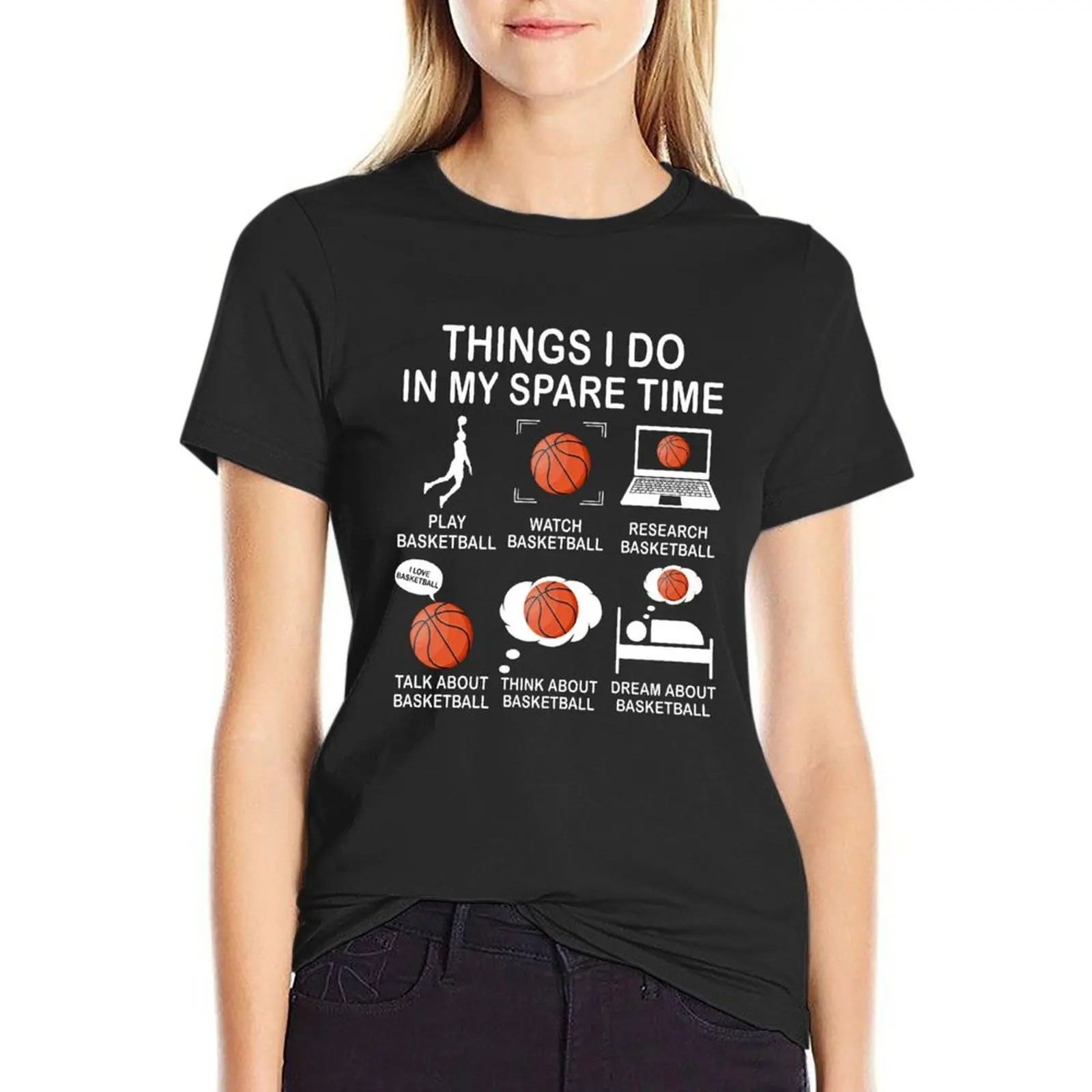 

Things I Do In My Spare Time Basketball Funny Basketballer Gift For BBall Lover T-Shirt