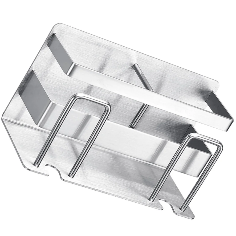 

Stainless Steel Toothbrush Holder Wall Mounted For Toothbrush Toothpaste Rinse Cup Storage Bathroom Organizer Adhesive