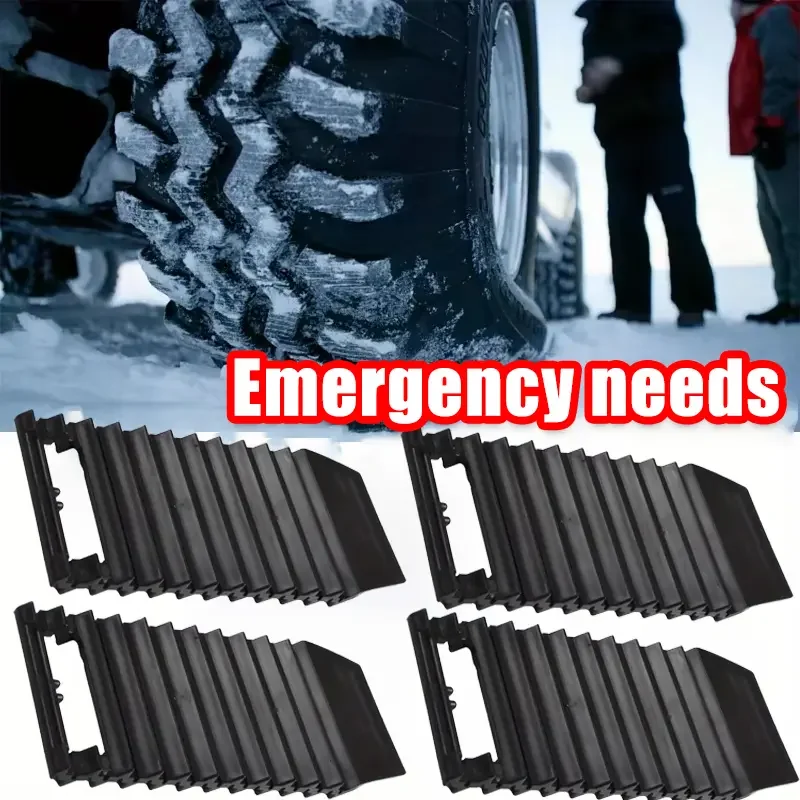 Universal Anti Skid Tire Traction Mat for Cars Portable Wheel Pad Ladder Non Slip Grip Plate for Snow Ice Emergency Use