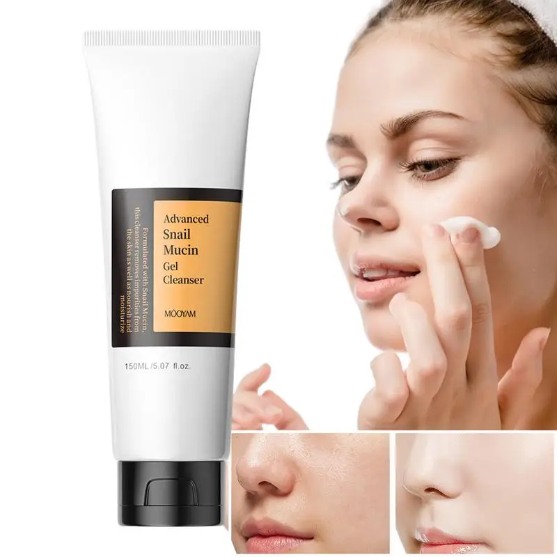 

150ml Snail Facial Cleanser Snail Mucin Face Wash Brightening Gel Cleanser Moisturizing Oil Free Face Cleanser Gel face cleaner