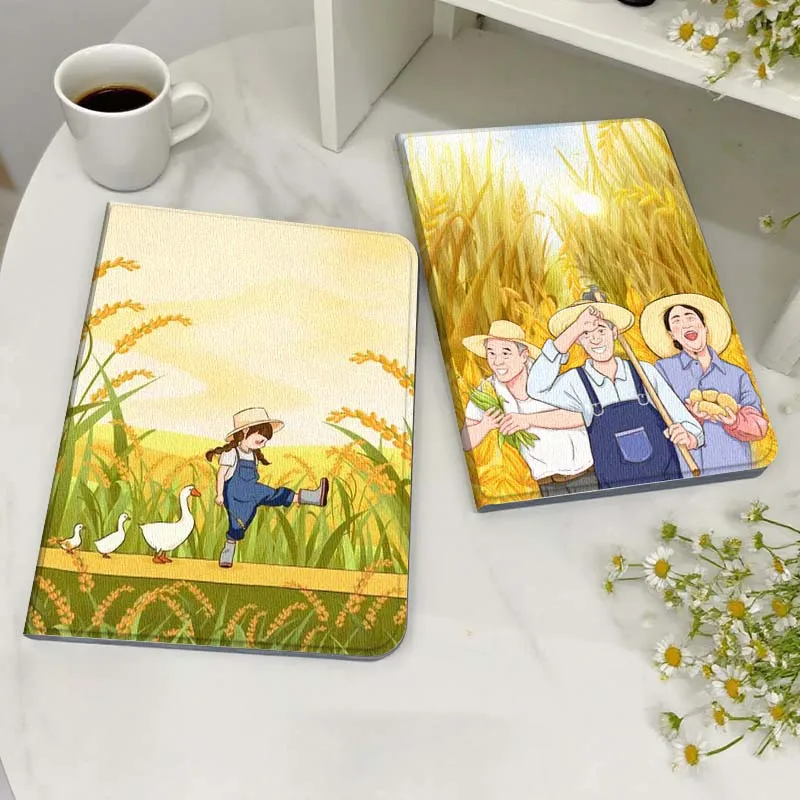 

Sunset Rice Girl Pattern For Xiaoxin Lenovo Tab Pad K11 K10 M10 P11 3rd Plus Pro Legion Y700 Y900 Gen4 2 Tablet Case Gift