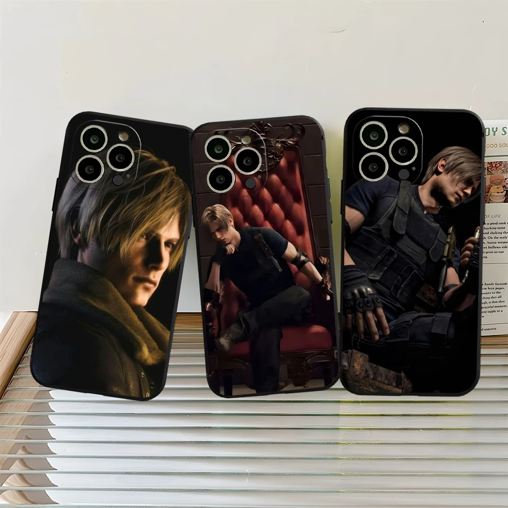 Leon R-Resident Kennedy Evil Phone Case Fundas for iphone 13 11 15ProMax 14 12 Pro Xs Max Mini Xr X 7 8 6 Plus Coque