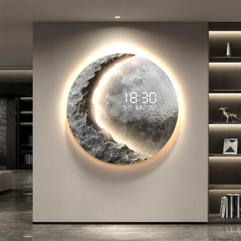 Round Design Wall Watch Luxury Led Modern Bedrooms Creative Fashion Clock Wall Restaurant Horloge Murale Ornaments Home Decor