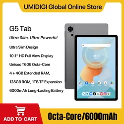 UMIDIGI G5 Tab Smart Tablet Android 13,8 GB (4 + 4 GB przedłużenia) RAM 128 GB ROM Unisoc T606, 10,1 