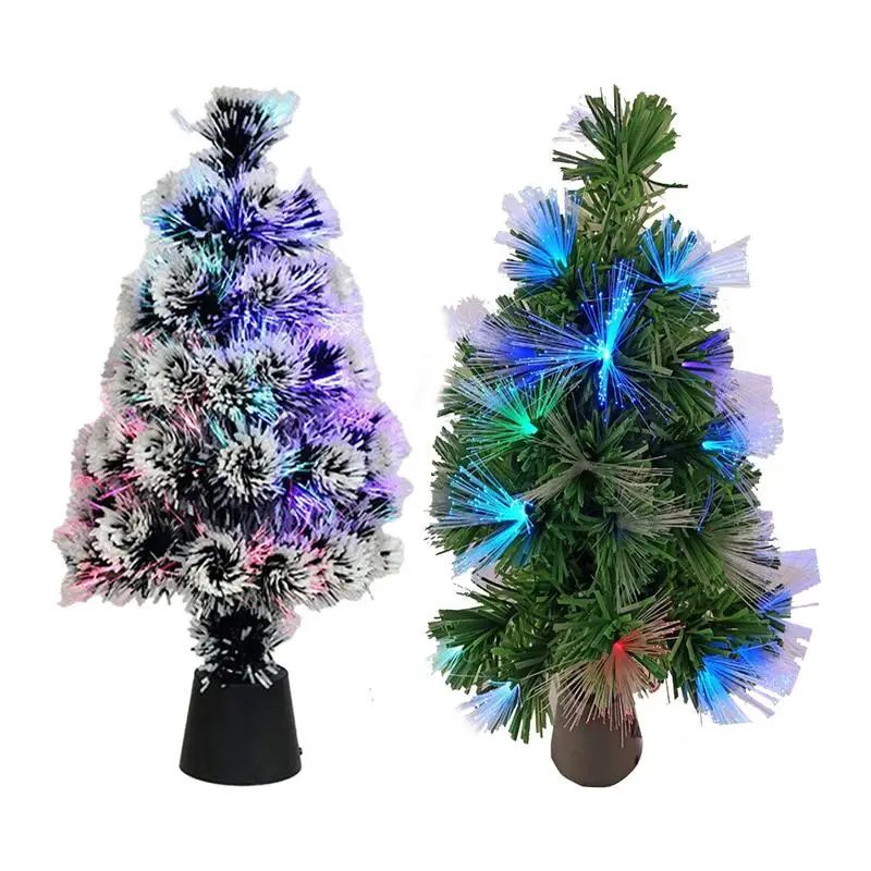 Christmas Trees with Lights Color-Changing Lighted Artificial Christmas Tree Holiday Decor Fake Tree Christmas Centerpieces