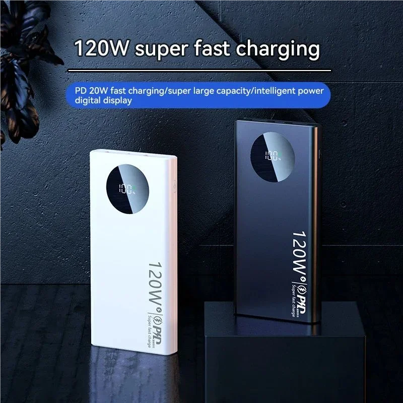 80000mAh High Capacity Power Bank 120W Super Fast Charging Powerbank Portable Battery Charger For iPhone Samsung Huawei xiaomi