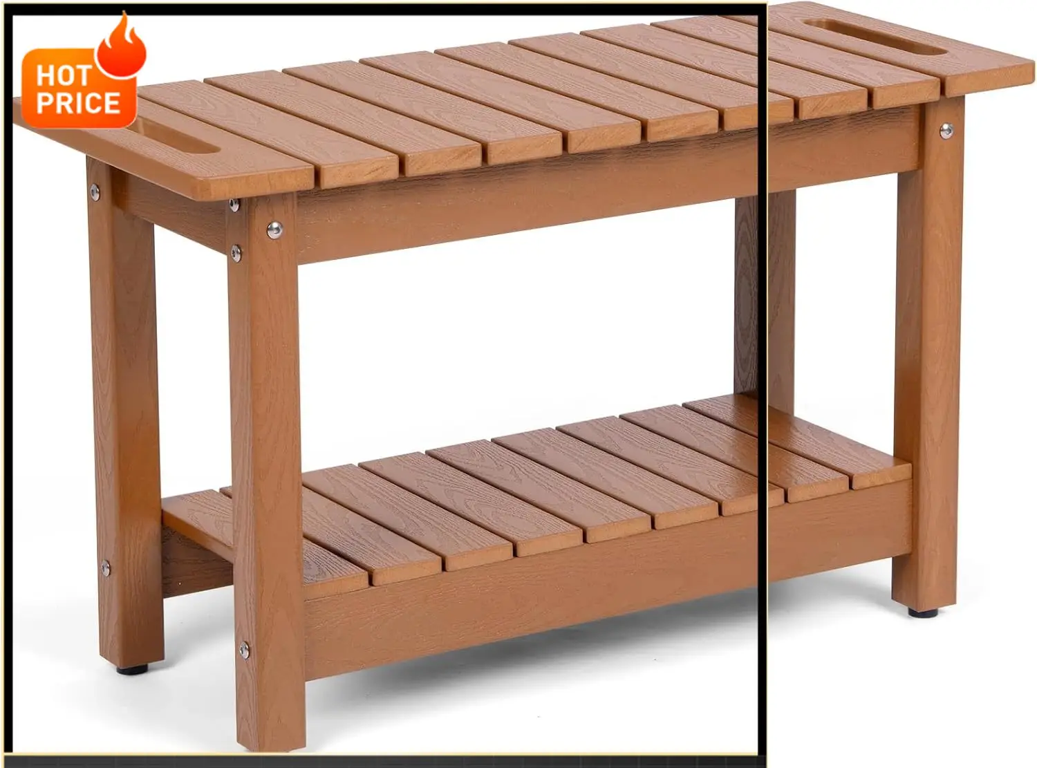 

Bestseller30" Shower Bench, Waterproof Poly Lumber Shower Stool for Shaving Legs, Shower Chair Seat Holds up to 400lbs, Bathroom