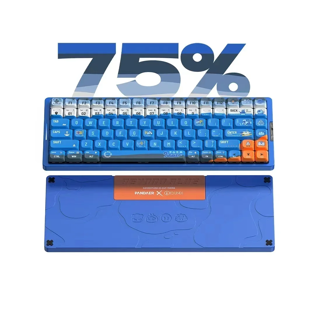 PANDAER IQUNXI Swich Aluminum Gaming Keyboard Mechanical Keyboards Wireless Lightweight Low Esports PC Office for Gamer Gifts