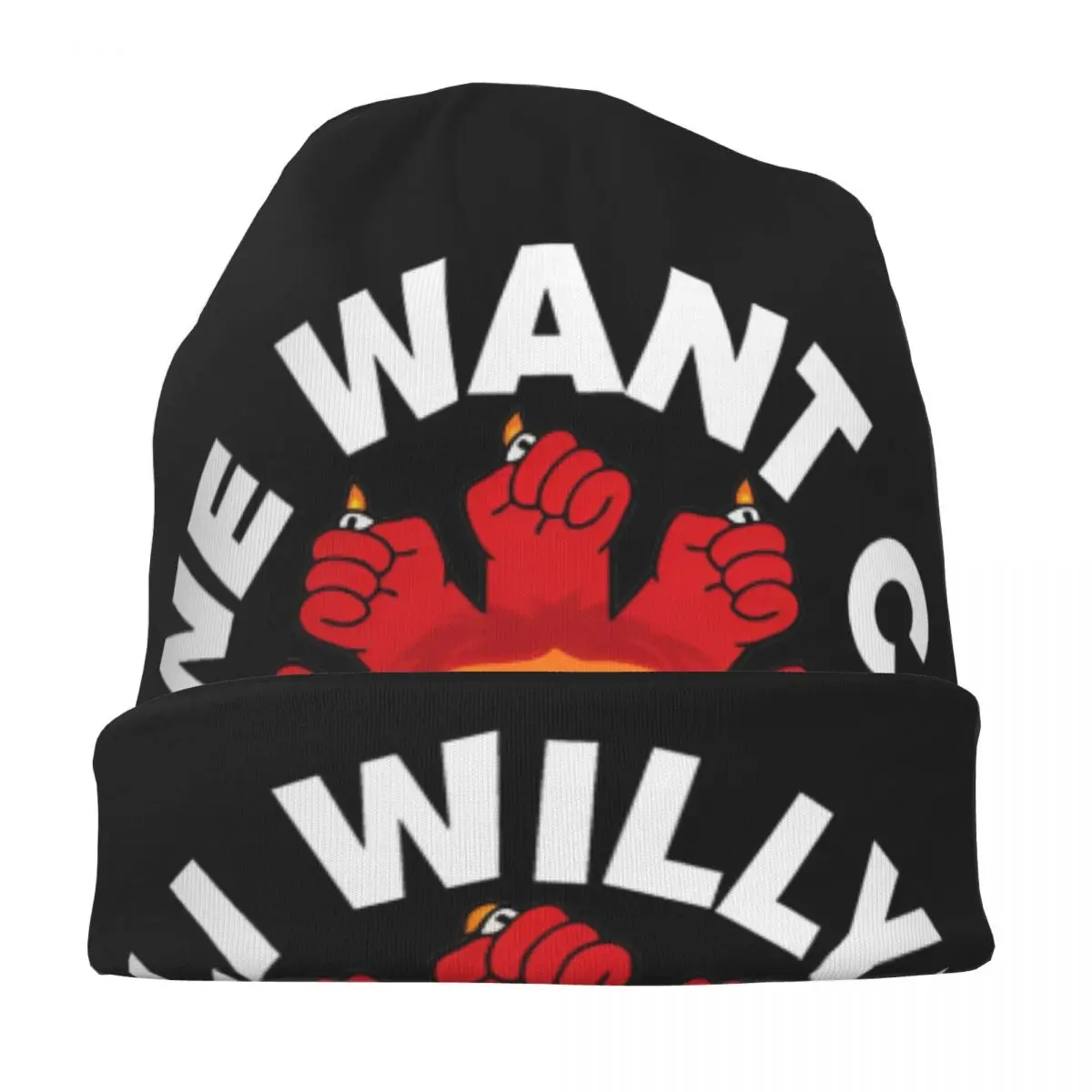 We Want Chili Willy Red Hot Chili Peppers Skullies Beanies Hats Summer Unisex Outdoor Cap Warm Dual-use Bonnet