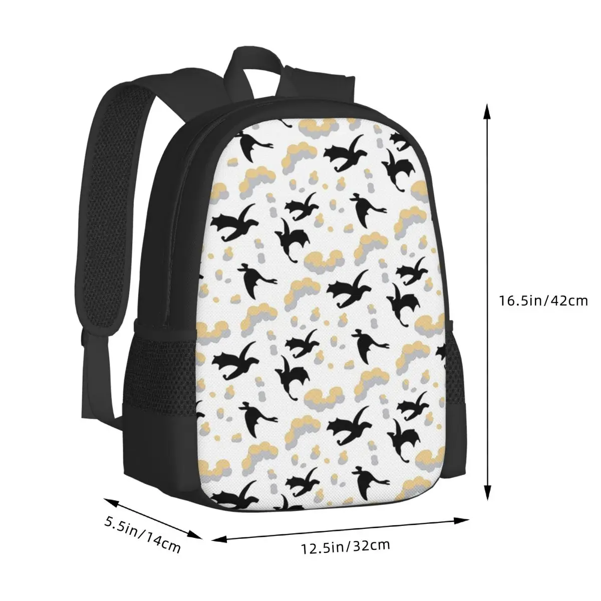 The Empyrean Dragons Iron Flame Student Backpack School Bag Hiking Travel Daypack for Men Women Fashion Bookbag Shoulder Bags