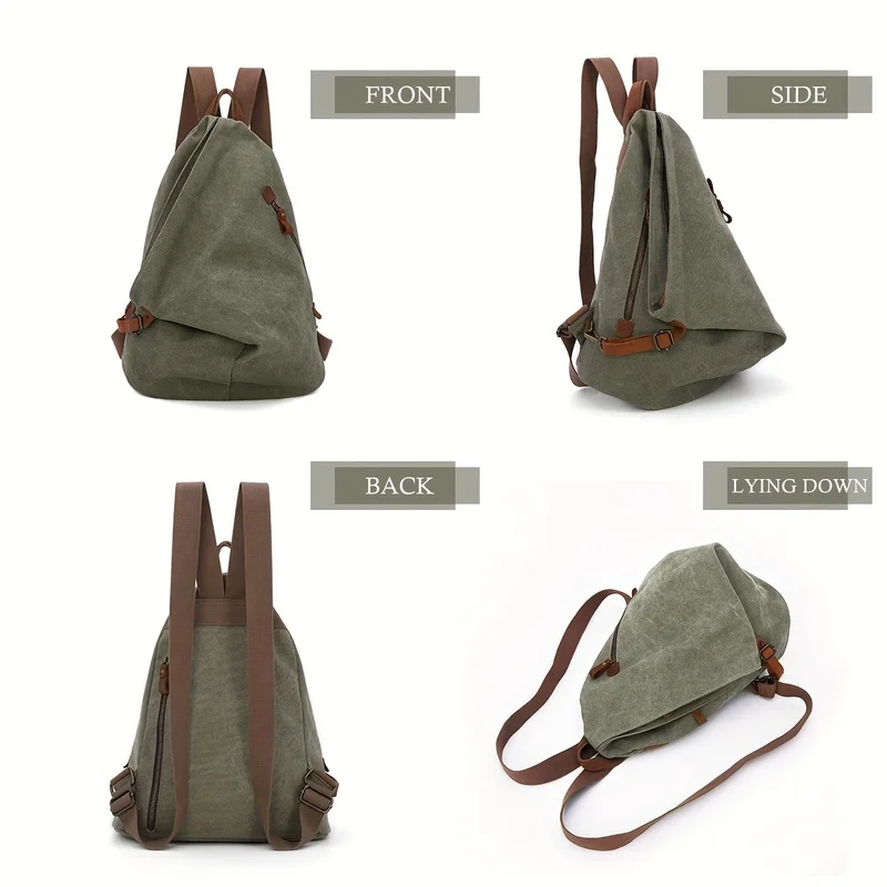 KL928 Холщовый винтажный рюкзак, большой повседневный рюкзак, холщовый рюкзак для путешествий на открытом воздухе, походный рюкзак для мужчин и женщин