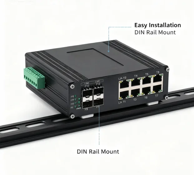 Wholesales Industrial 1-Port 802.3at  to 4-Port 802.3af/at Gigabit Ethernet  Extender