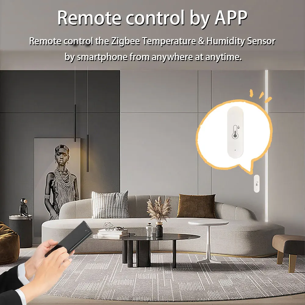 Ewelink Zigbee Temperature Humidity Sensor Home Connected Thermometer Compatible With Alexa Google Assistant