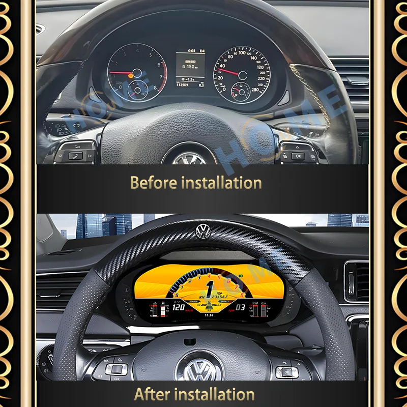 LCD Speedometer Digital Dashboard Panel Virtual Instrument Cluster CockPit for ... 2011-2015 Navigation