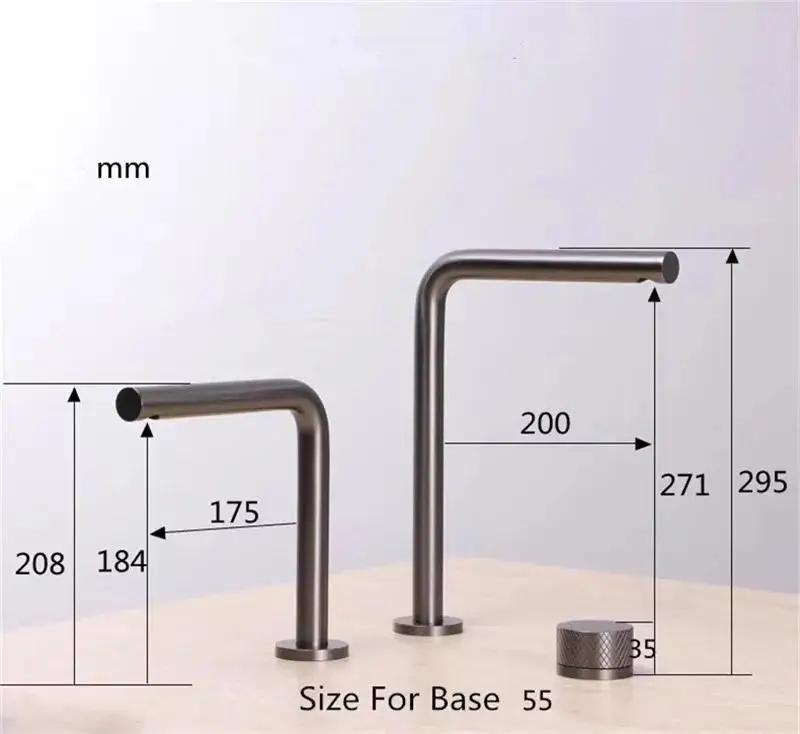 Brushed Rose Gold Basin Faucet Bathroom Bathtub Faucet Single Handle Two Holes Sink Tap Rotating Widespread Hot Cold Basin Tap