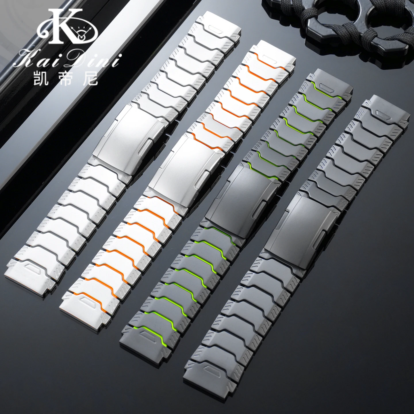 Titanium watchband 22mm For Suunto RACE 2S/Run/Ocean/Vertical Band For Suunto5 9 Peak Pro Titanium alloy silicone elastic strap