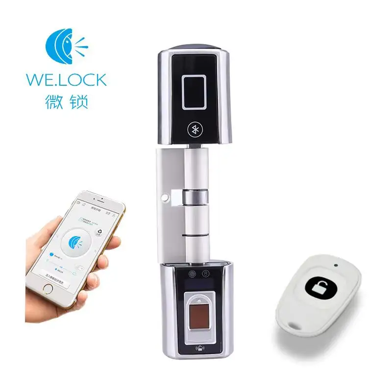 2025 New Version L5SR-Plus Home Intelligent Smart Cylinder Bluetooth Electronic Fingerprint Cylinder Digital Doors Lock