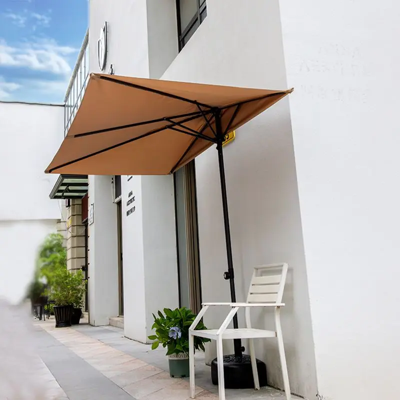 ارتفاع مظلة المشاهير على الإنترنت قابل للتعديل، نصف أبيض خارجي، مظلة شمسية، مظلة حديقة، مظلة سرير على شكل زهور #5