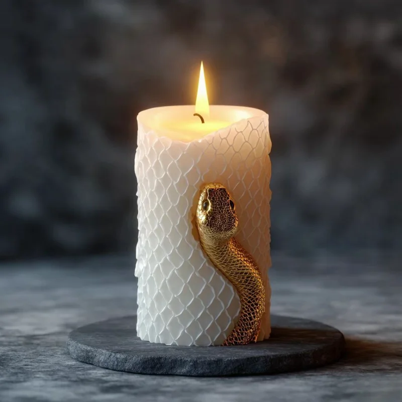 Snake-Shaped Series DIY Creative Epoxy Resin Silicone Casting Candle Molds Suitable for Holiday and Valentine's Day Decoration