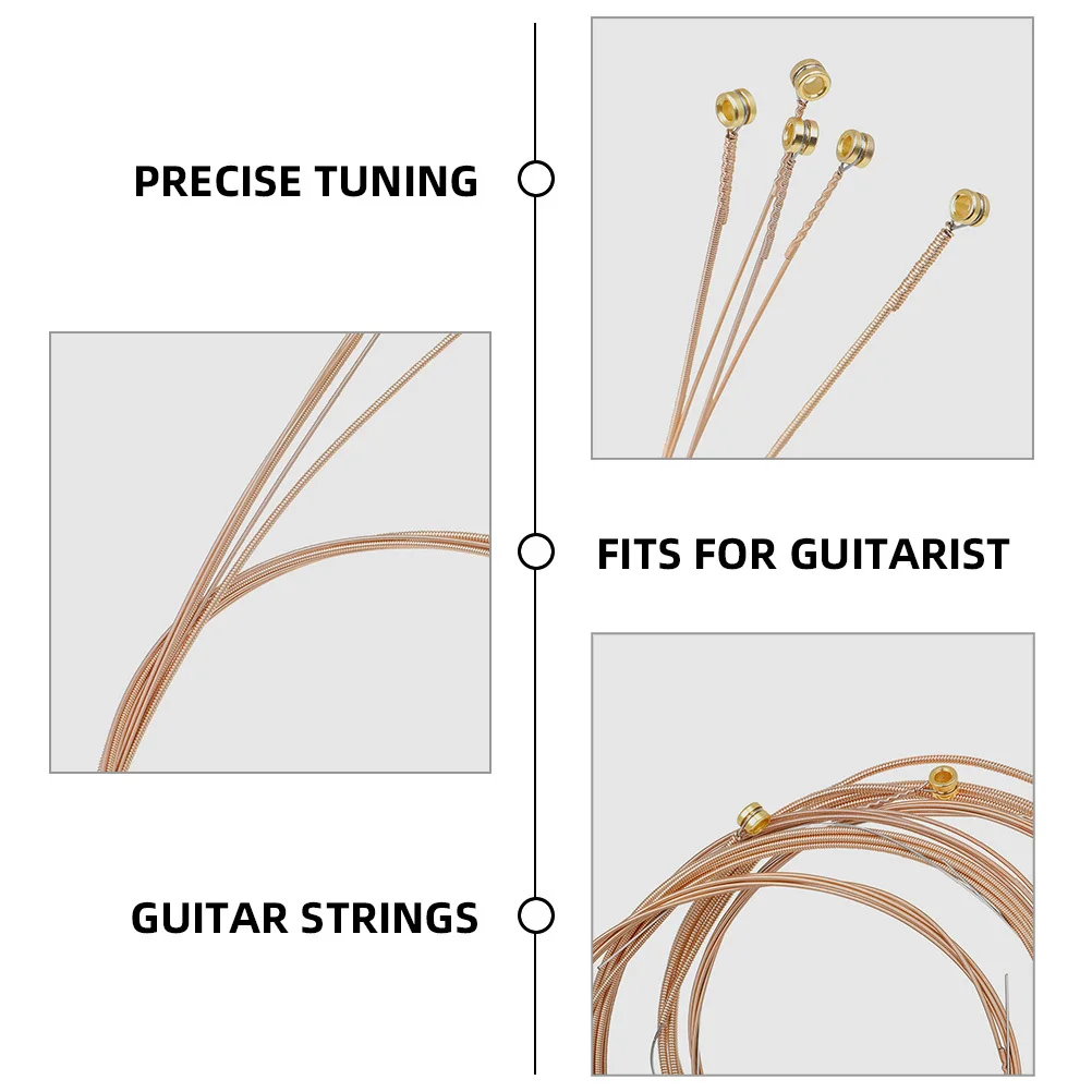 

12Pcs Acoustic Folk Guitar Strings Phosphor Copper Replacement Guitar Strings Durable Set for Clear Comfortable Sound