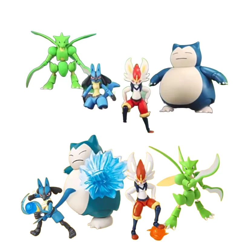 

2025 Новый оригинальный Blokees Pokemon Classic L Classic S Series 2 стиля аниме фигурка-Scyther & Snorlax собранная модель игрушки подарки