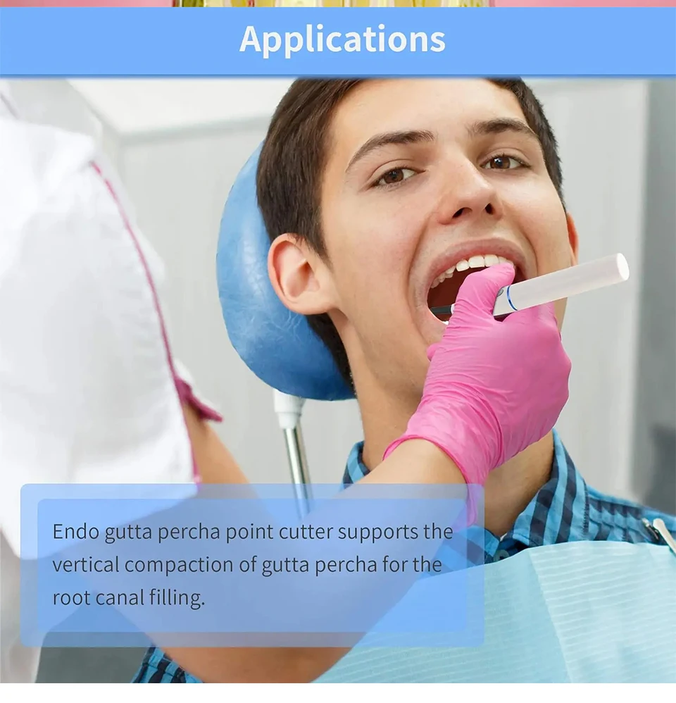 Dental Wireless Gutta Percha Zahnfleischschneider Endo Obturationssystem Dental Dissolved Breaker Gutta Percha Cutter mit 4 Spitzen – Detail 4