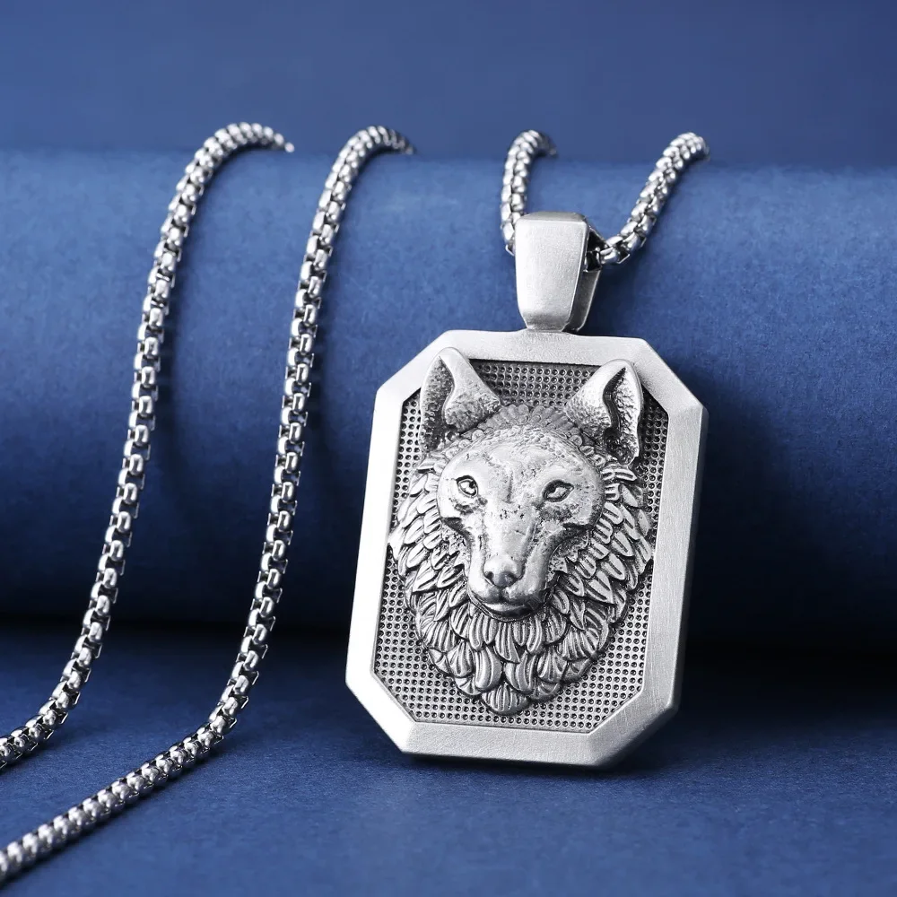 Men's Wild Wolf Werewolf Pendant Necklace Old Retro Cold Wind Jewelry