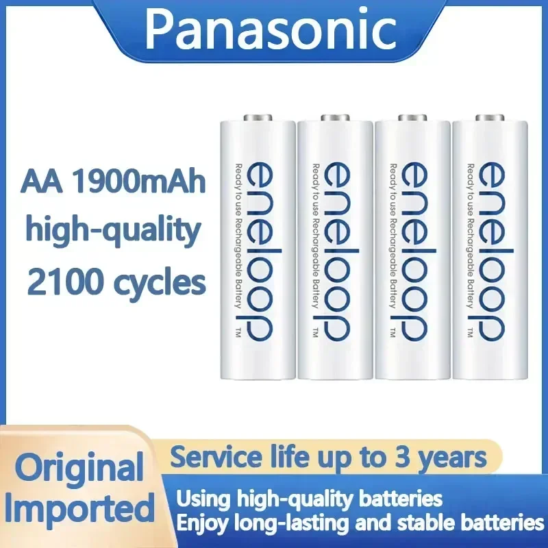 

100% NEW Panasonic Eneloop Original Battery Pro 1.2V AA 2100mAh NI-MH Camera Flashlight Toy Pre-Charged Rechargeable Batteries