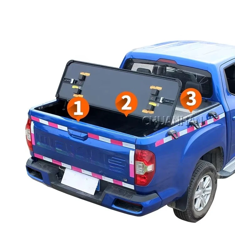 

Benext Factory Supply Hard Trifold Aluminum Tonneau Cover for Hilux Vigo Revo Rocoo Pickup Truck Cover Tundra V6V8