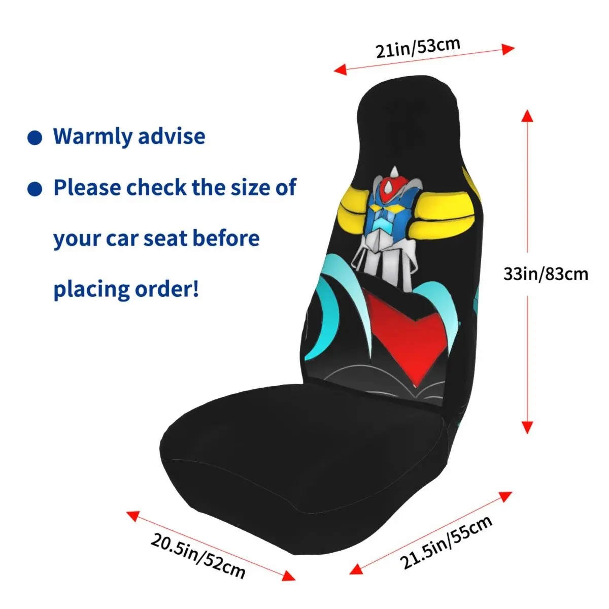 Mazinger Z Universal Car Seat Cover Off-Road AUTOYOUTH Grendizer Robot Car Seat Protection Covers Polyester Seat Protector