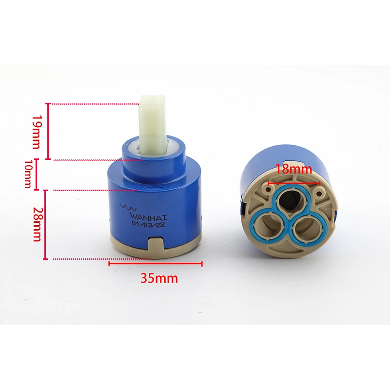 1PC Water saving Replacement Ceramic Spool Water Mixer Tap Faucet Cartridge Kitchen Bathroom Faucet Replace Mixing valve 35mm