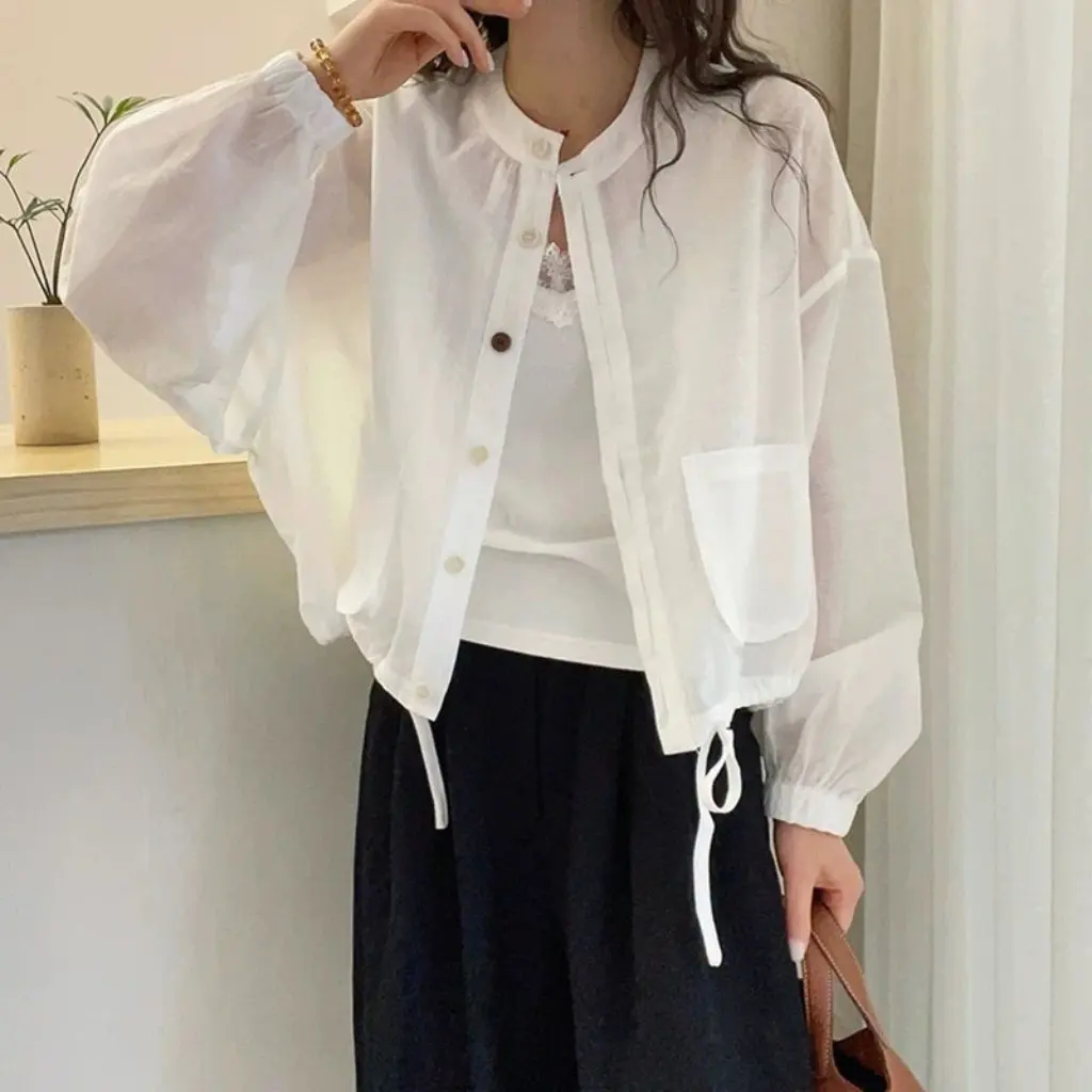 

Women's Breathable Short Jacket Casual Fashionable Versatile Summer New Style Sun Protection Top European Goods