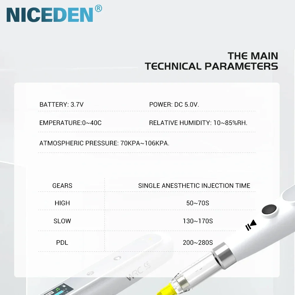 2023 mais novo venda quente de alta qualidade portátil den tal instrumentos indolor anest hesia injector 3 modo de injeção ction velocidade