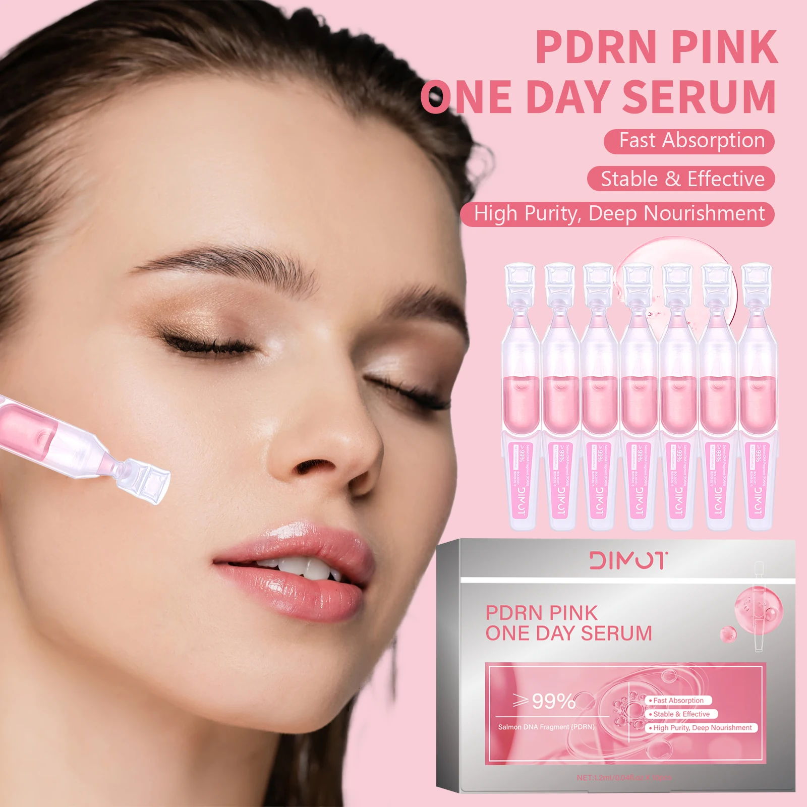 Soro de clareamento líquido hidratante facial brilho acima encolher poros levantamento hidratante desvanece-se linhas finas cuidados com a pele rosto soro