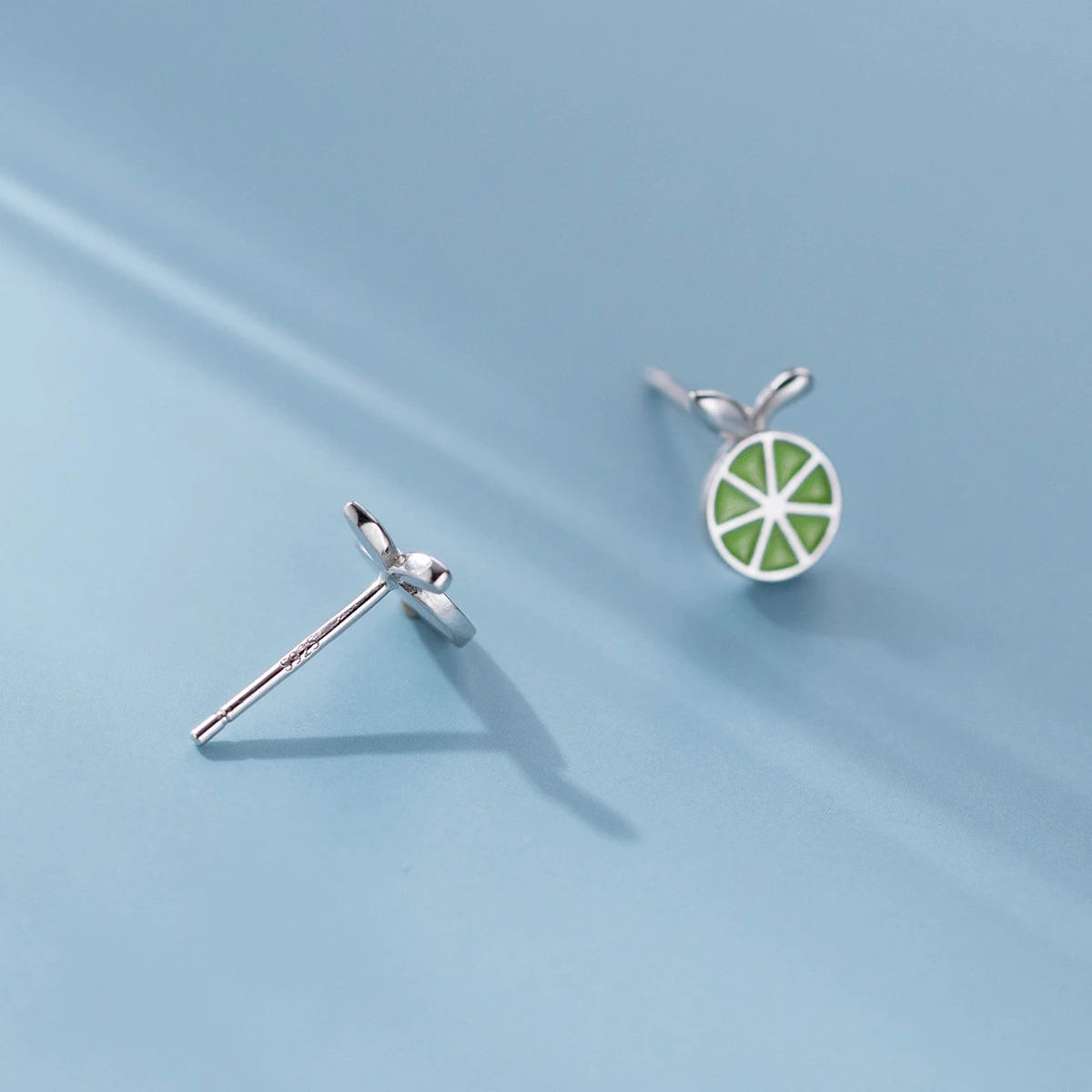 Modian New Fruit Ear Studs for Women Gift Enamel Summer Cute Lemon Sterling Silver 925 Stud Earring Fine Jewelry Accessories